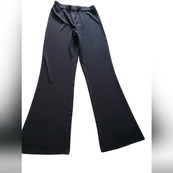 Exclusively Misook Petite Acrylic Knit Pull-on High-rise Pants Black XS - Picture 1 of 8